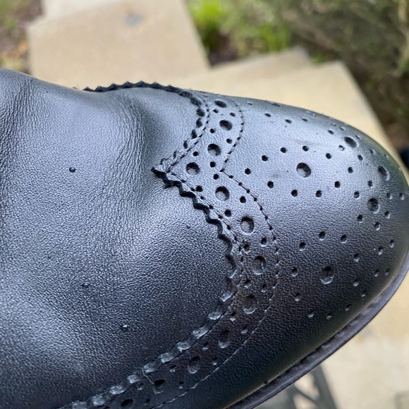 Gently used Thursday black wingtip boots size 10 main image 11